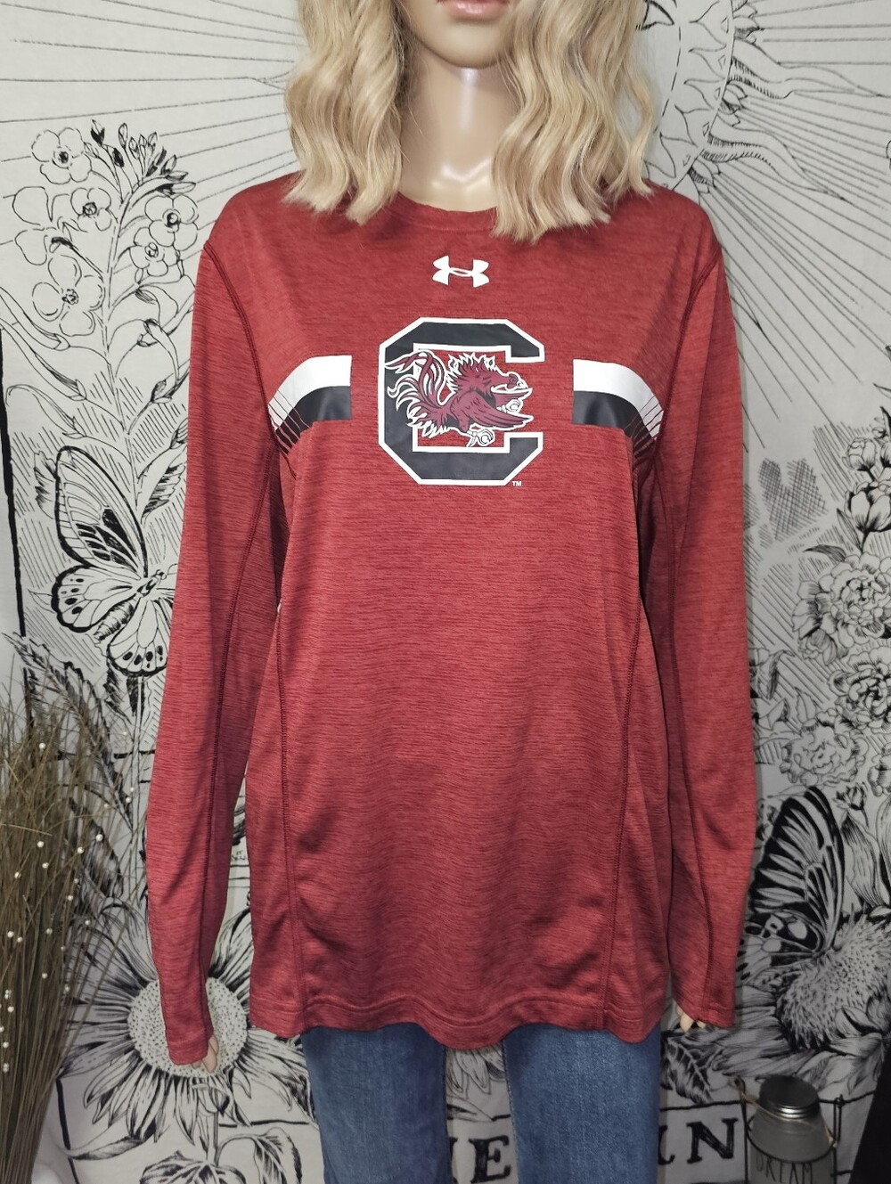 Under Armour Maroon South Carolina Gamecocks Long Sleeve Performance Shirt